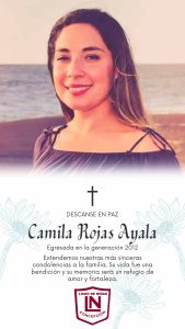 Fallecimiento de Ex-alumna Camila Rojas Ayala